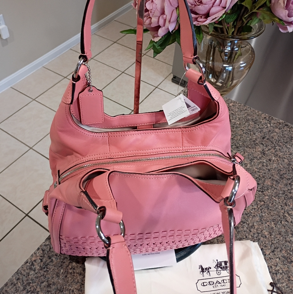 NWT Coach Maggie Madison Woven Leather Bag - Picture 13 of 16